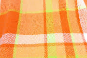 Vintage Single Wool Blanket – Warm Orange Tones – Good Condition-Blanket-Tilbrook and Co
