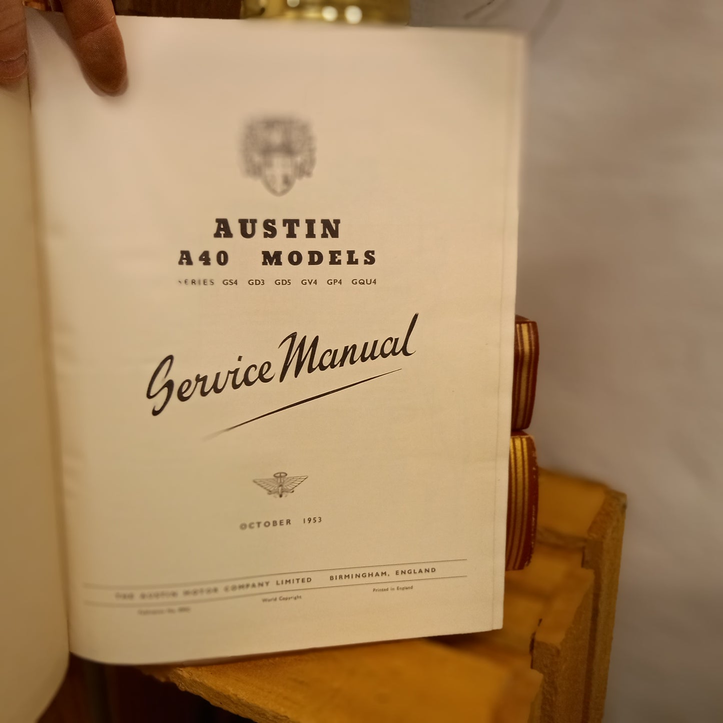 Austin A40 Models Service Manual – Series GS4, GD3, GD5, FV4, GP4, GQUA (October 1953)-Vintage Automotive Workshop Manual / Technical Reference-Tilbrook and Co