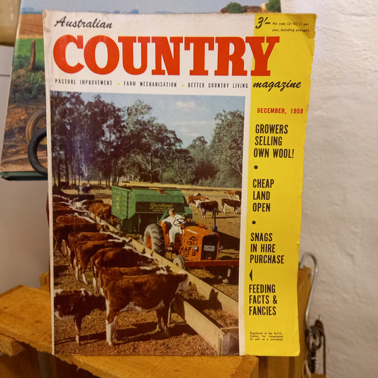 Australian Country Magazine – December 1959-Vintage agricultural periodical / Rural magazine-Tilbrook and Co