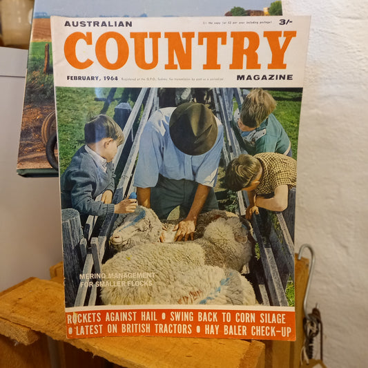 Australian Country Magazine – February 1964-Vintage agricultural periodical / Rural magazine-Tilbrook and Co