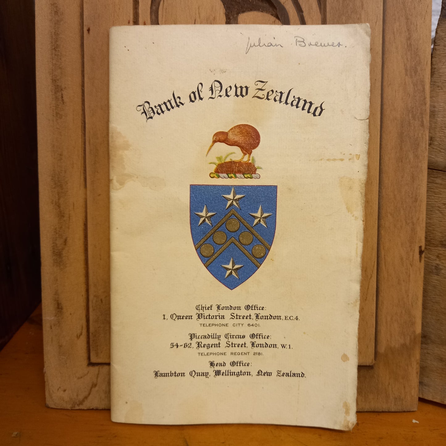 Bank of New Zealand - B.N.Z Travel Departments - London-Ephemera-Tilbrook and Co