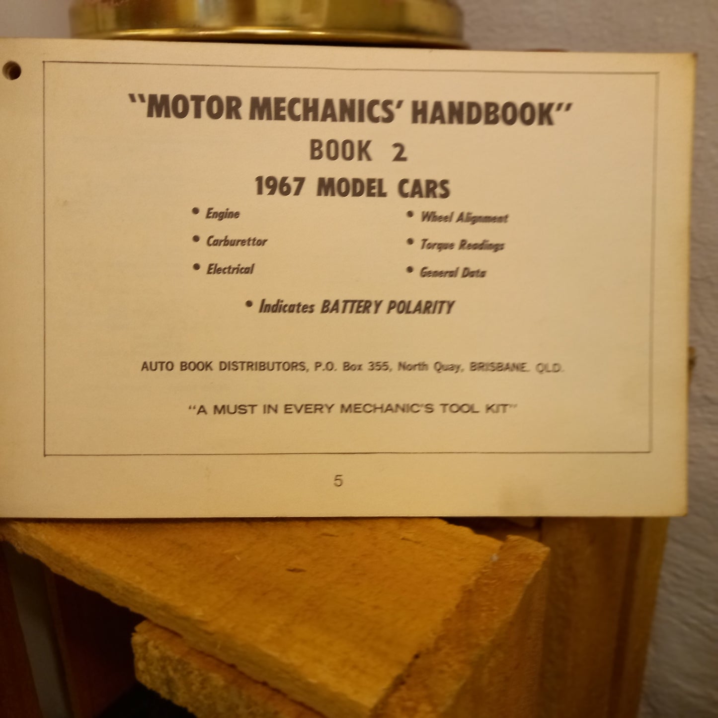 Motor Mechanics' Handbook: Book 2 – 1967 Model Cars (Auto Book Distributors, 1968)-Automotive Reference / Vintage Workshop Manual-Tilbrook and Co