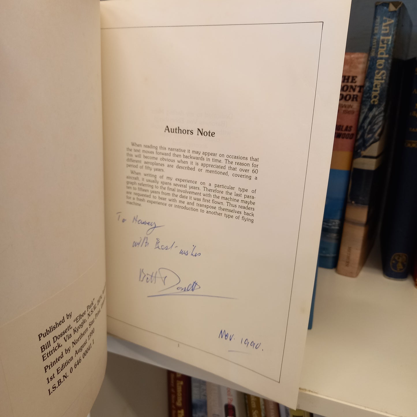 Flying Memories by Bill Dosset-Book-Tilbrook and Co