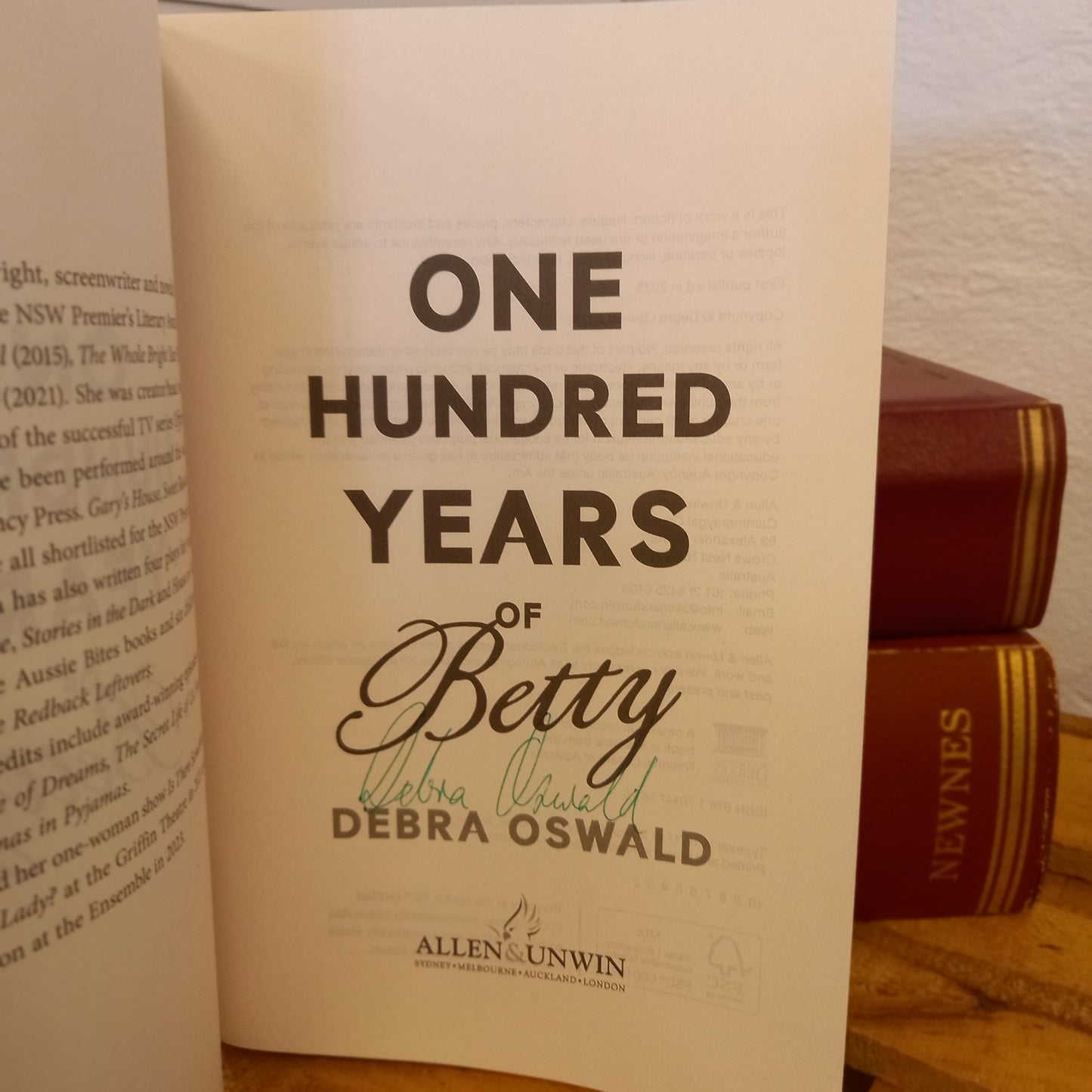 One Hundred Years of Betty – Allen & Unwin (2005) | Signed Fiction | Near Fine-Signed Fiction / Contemporary Australian Literature-Tilbrook and Co