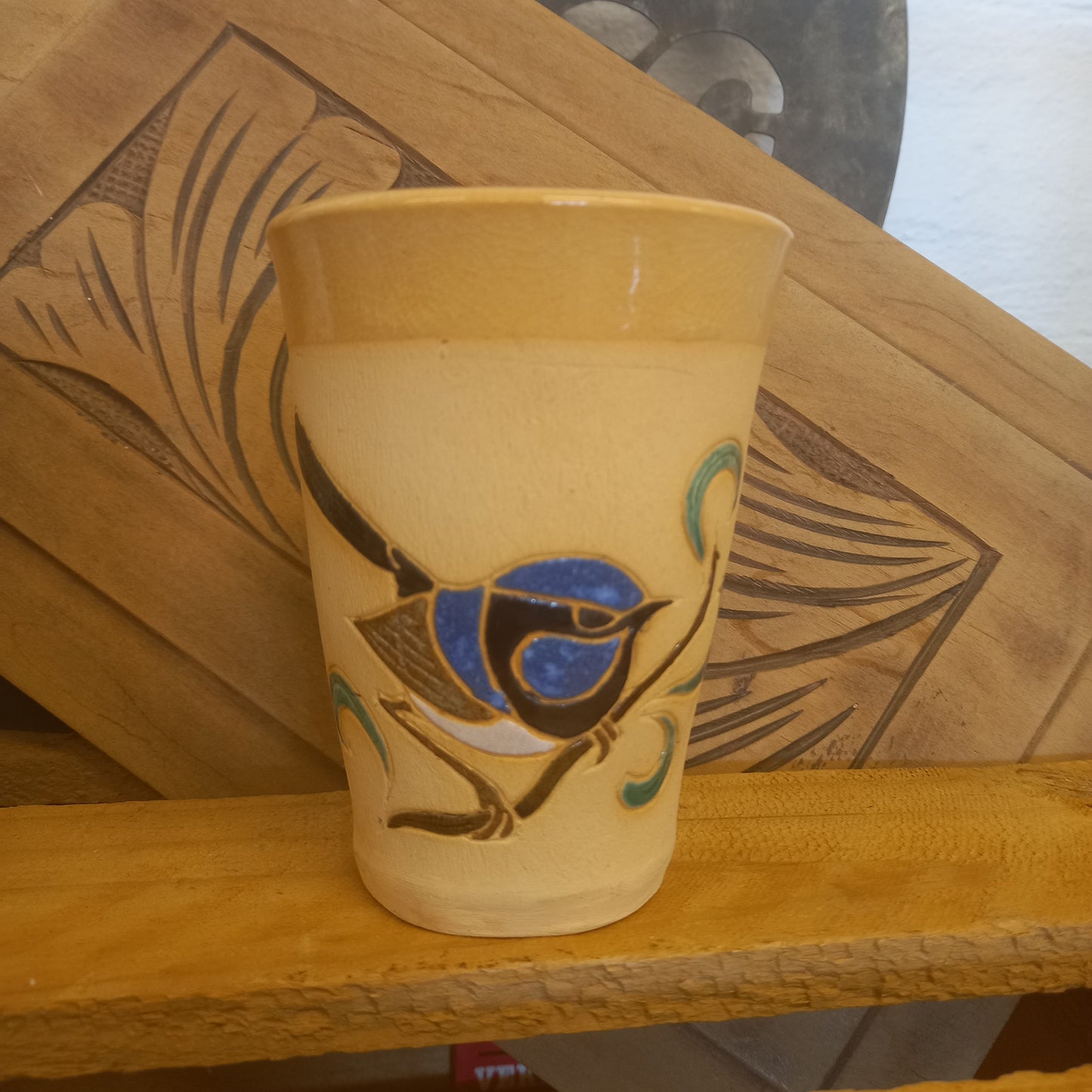 Pilliga Pottery Blue Wren Cup-Decor-Tilbrook and Co