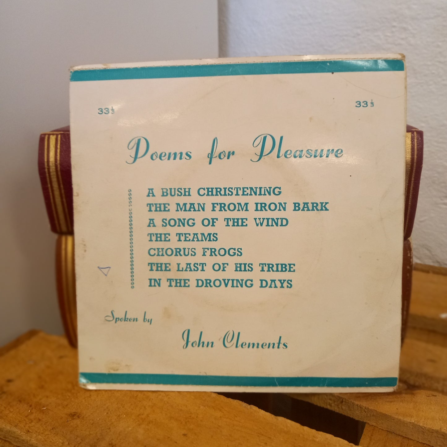 Poems For Pleasure – John Clements (Grand Specialities WA-008, Vinyl 7", 33⅓ RPM)-Vintage Australian spoken word vinyl / Poetry recording-Tilbrook and Co