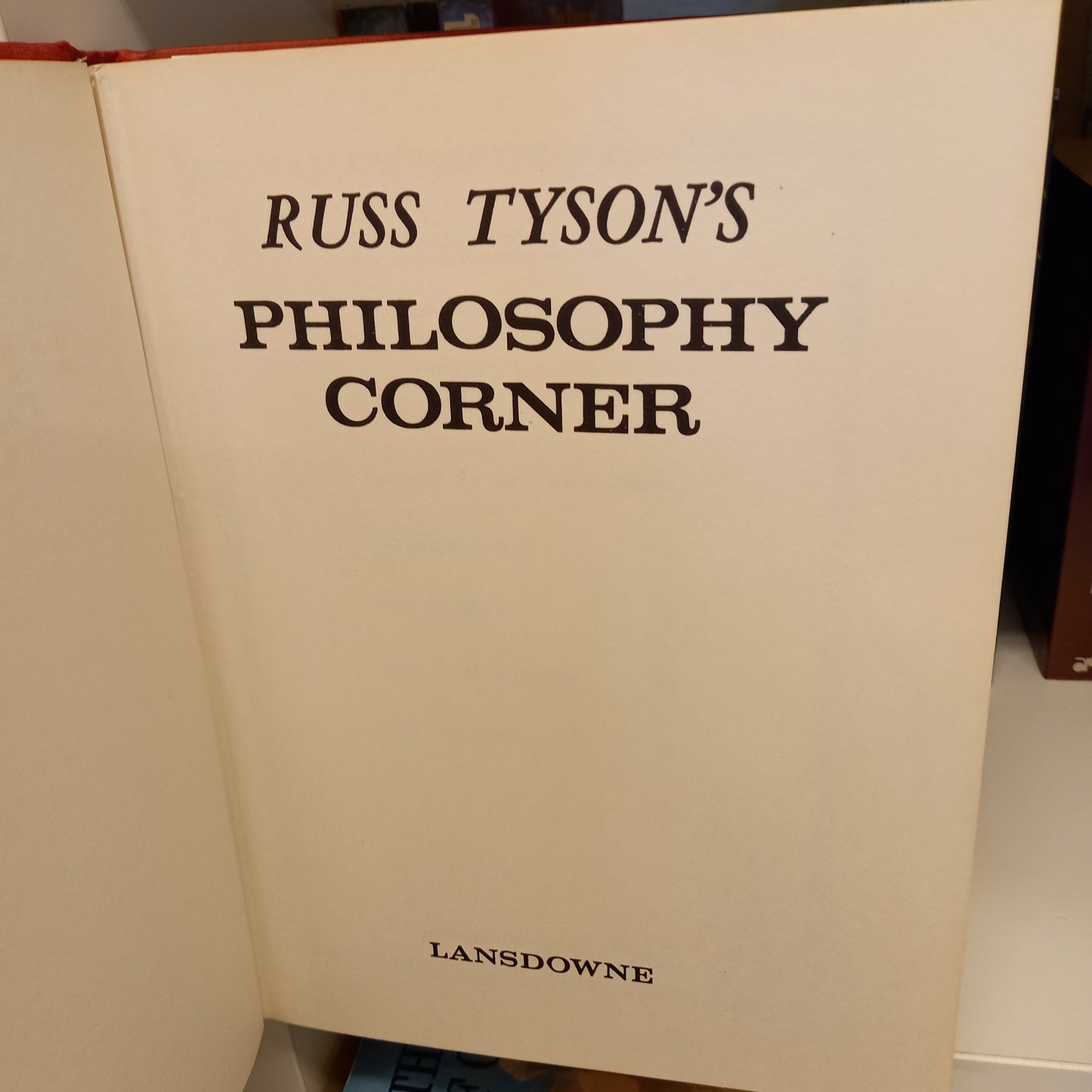 Russ Tyson's Philosophy Corner-Books-Tilbrook and Co