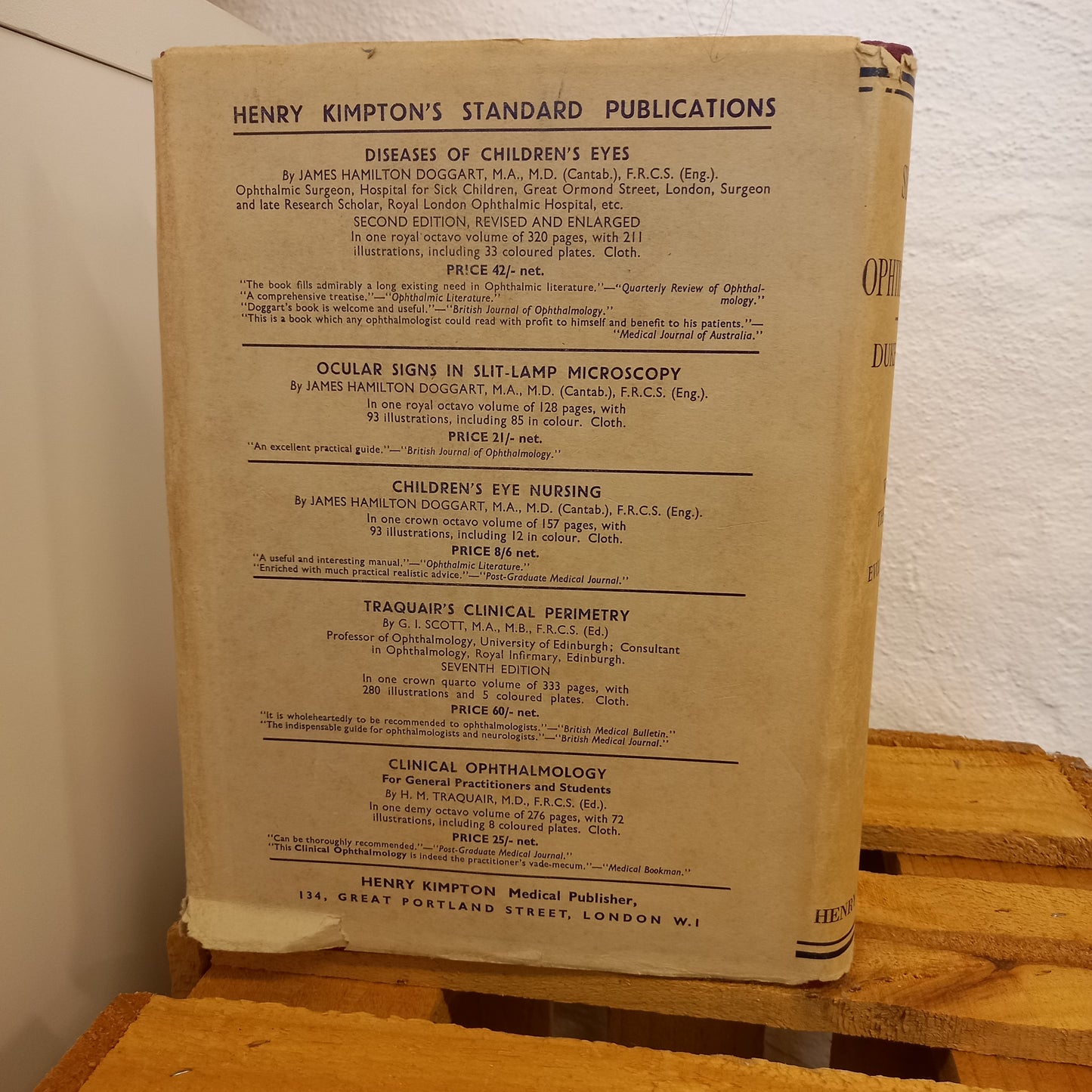 System of Ophthalmology, Volume 1: The Eye in Evolution edited by Sir Stewart Duke-Elder (1958, Hardcover)-Book – Medical Reference / Ophthalmology-Tilbrook and Co