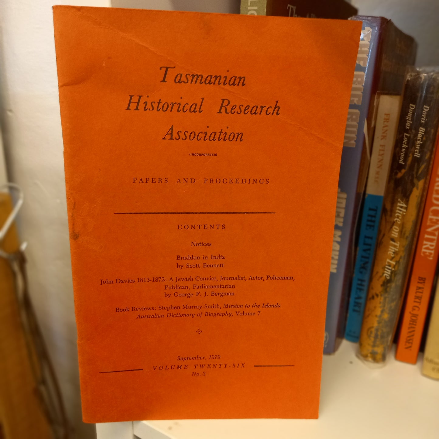 Tasmanian Historical Research Association: Papers and Proceedings. Volume 26 No. 3, Septembr 1979-Book-Tilbrook and Co