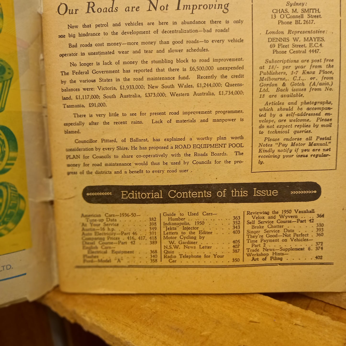 The Australian Monthly Motor Manual – August 1950, Vol. 5 No. 53-Vintage Motoring Periodical / Automotive History-Tilbrook and Co