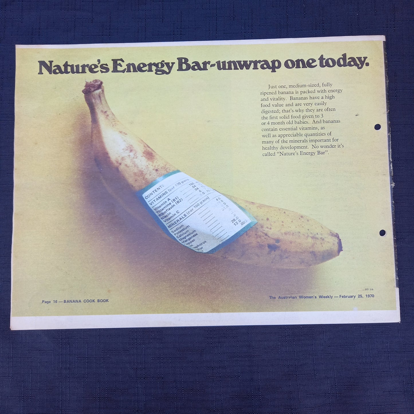 The Australian Women's Weekly presents The Banana Cook Book-Ephemera-Tilbrook and Co