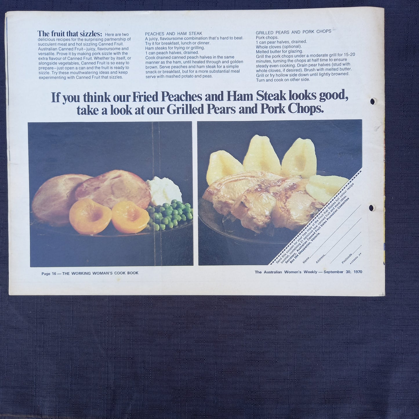 The Australian Women's Weekly presents The Working Womean's Cook Book-Ephemera-Tilbrook and Co