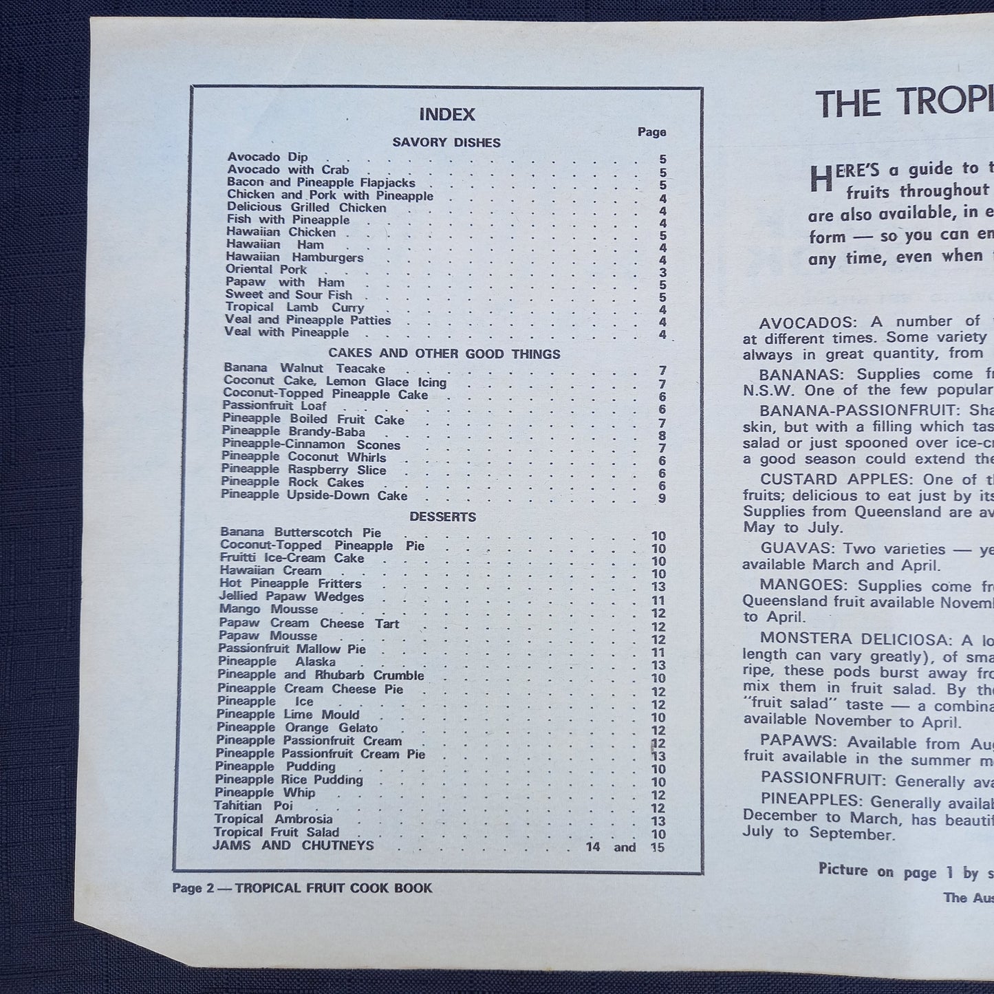 The Australian Women's Weekly presents Tropical Fruit Cook Book-Ephemera-Tilbrook and Co