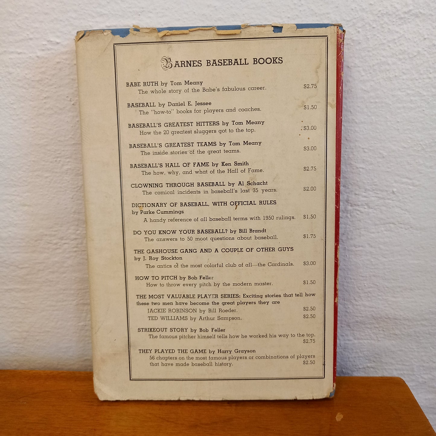 The Dictionary of Baseball with the Official Rules by Parke Cummings-Book-Tilbrook and Co