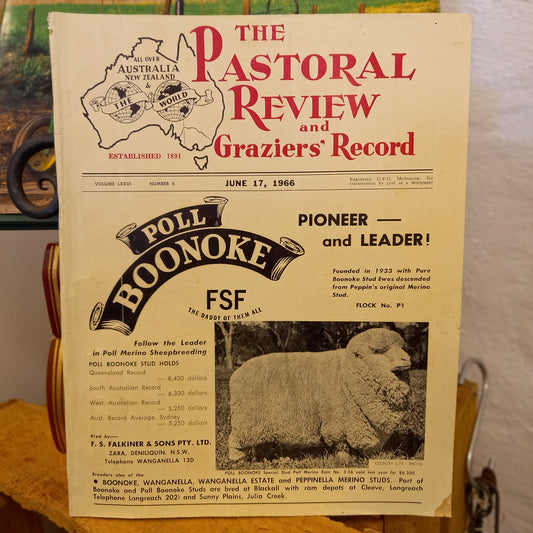 The Pastoral Review and Graziers' Record – June 17, 1966-Vintage agricultural journal / Rural industry periodical-Tilbrook and Co