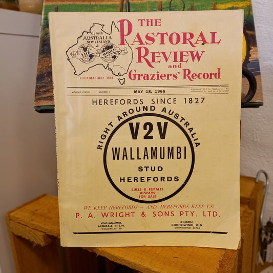 The Pastoral Review and Graziers' Record – May 18, 1966-Vintage agricultural journal / Rural industry periodical-Tilbrook and Co