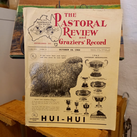 The Pastoral Review and Graziers' Record – October 18, 1966-Vintage agricultural journal / Rural industry periodical-Tilbrook and Co