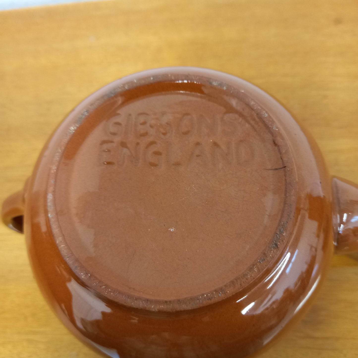 Vintage The Western Stores (rural NSW) brown & mustard 4 cup ea Pot Gibsons UK-Kitchenalia-Tilbrook and Co