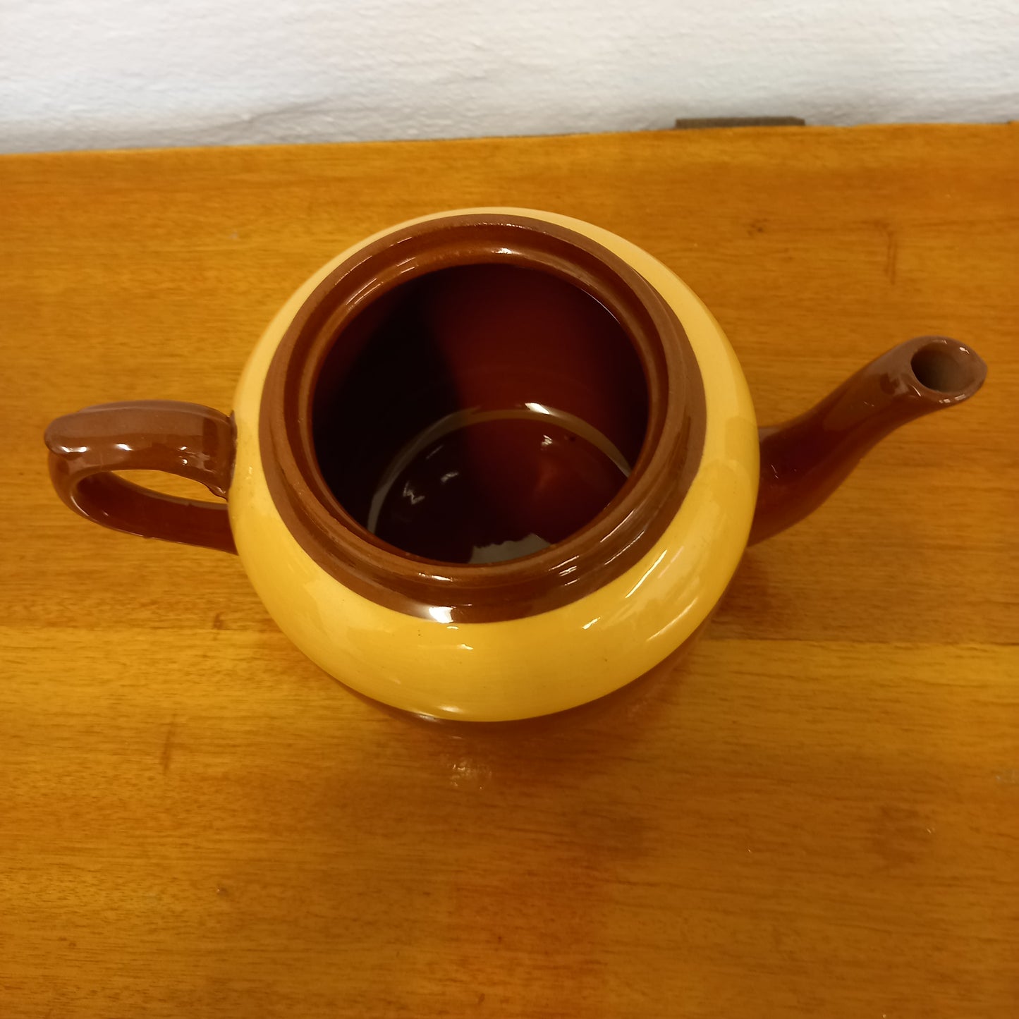 Vintage The Western Stores (rural NSW) brown & mustard 4 cup ea Pot Gibsons UK-Kitchenalia-Tilbrook and Co