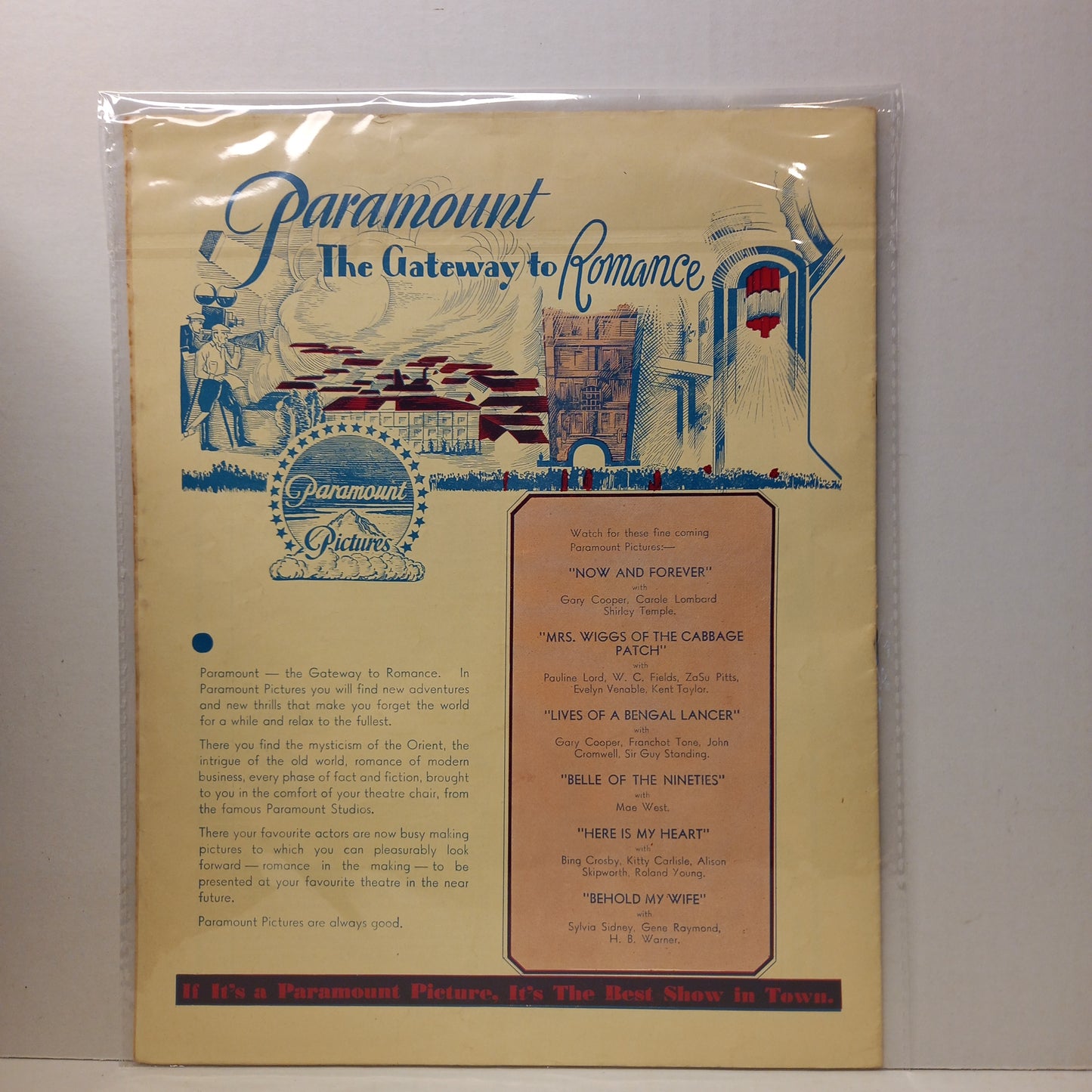 Vintage 1934 Cleopatra Souvenir Programme – Prince Edward Theatre Sydney | Cecil B. DeMille, Paramount Pictures-Vintage Ephemera – Theatre & Film Souvenir-Tilbrook and Co