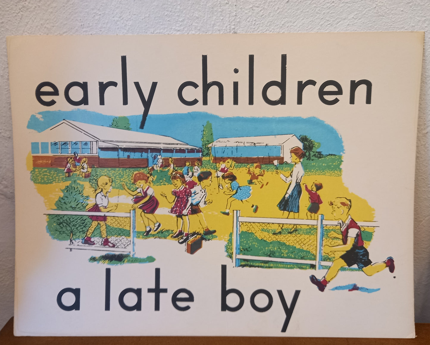 Vintage Educational Flash Card – Early Children / A Late Boy (1950s/60s)-Vintage Educational Material-Tilbrook and Co