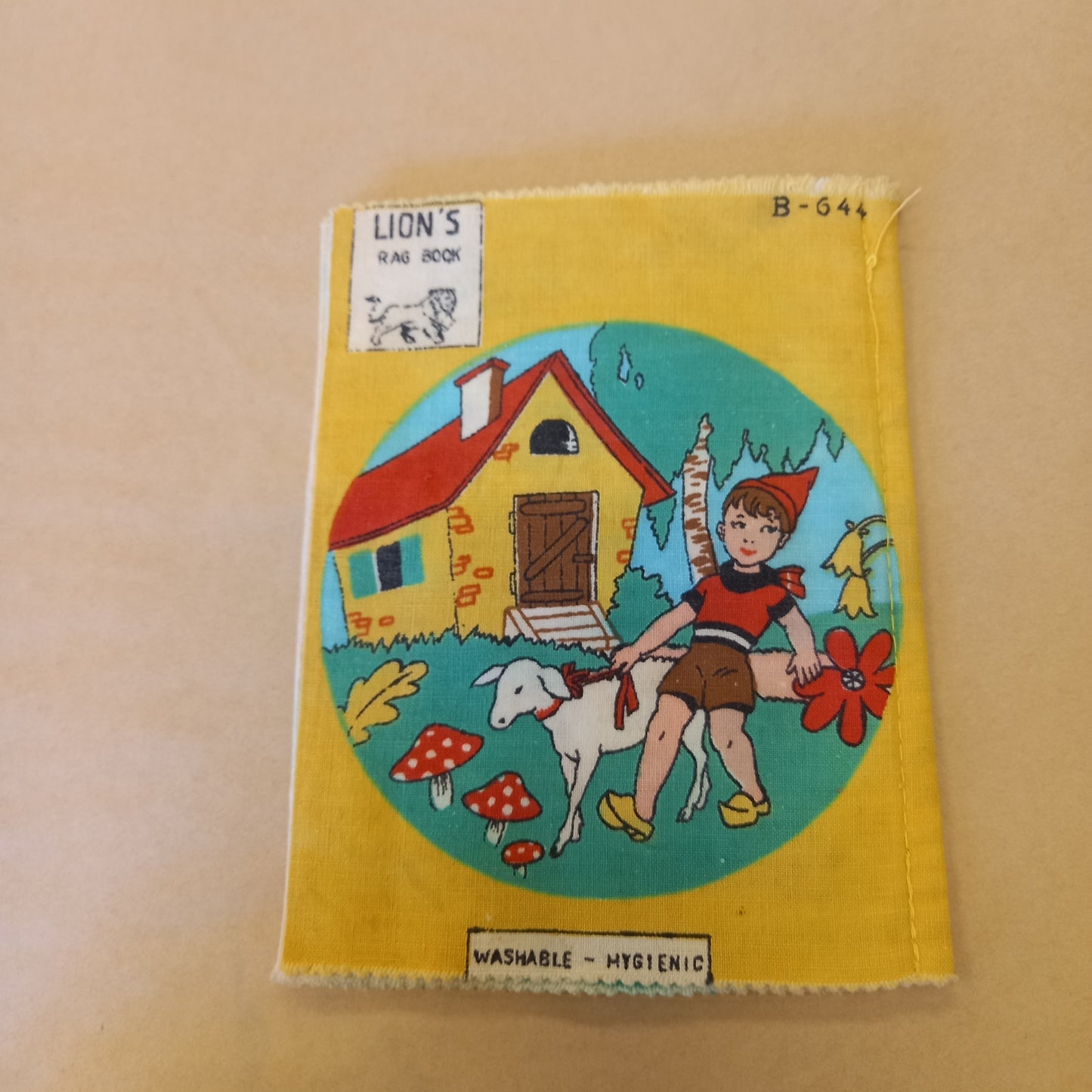 Pretty Pictures – Vintage Cloth Book (1950s?, Lion’s Rag Book)-Vintage Children's Cloth Book / Early Learning Book-Tilbrook and Co