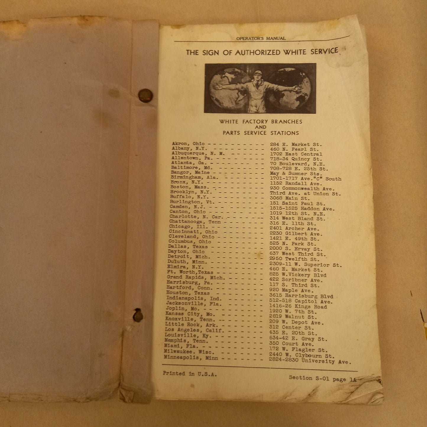 White Operators Manual – Model WA-18-Manuals & Guides-Tilbrook and Co