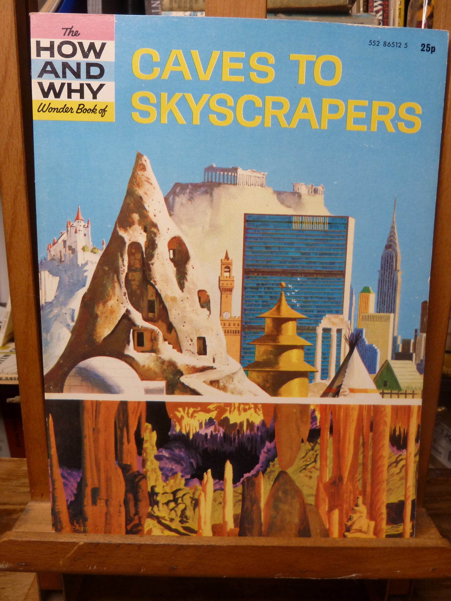 The How and Why Wonder Book of Caves to Skyscrapers-Book - Children's educational / Architecture & engineering / Vintage science series-Tilbrook and Co