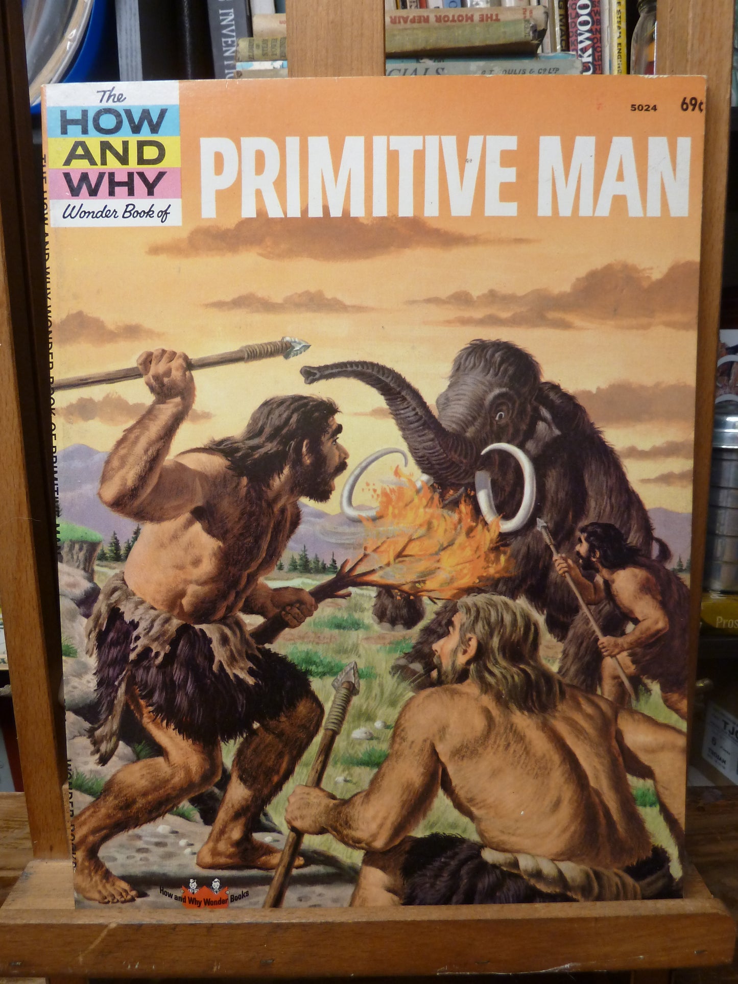 The How and Why Wonder Book of Primitive Man-Book - Children’s educational / Prehistoric history / Vintage science series-Tilbrook and Co