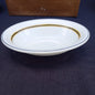 Vintage Hordura oval dish, cream with black and yellow stripes, made by Wood & Sons for Anthony Hordern & Sons Sydney