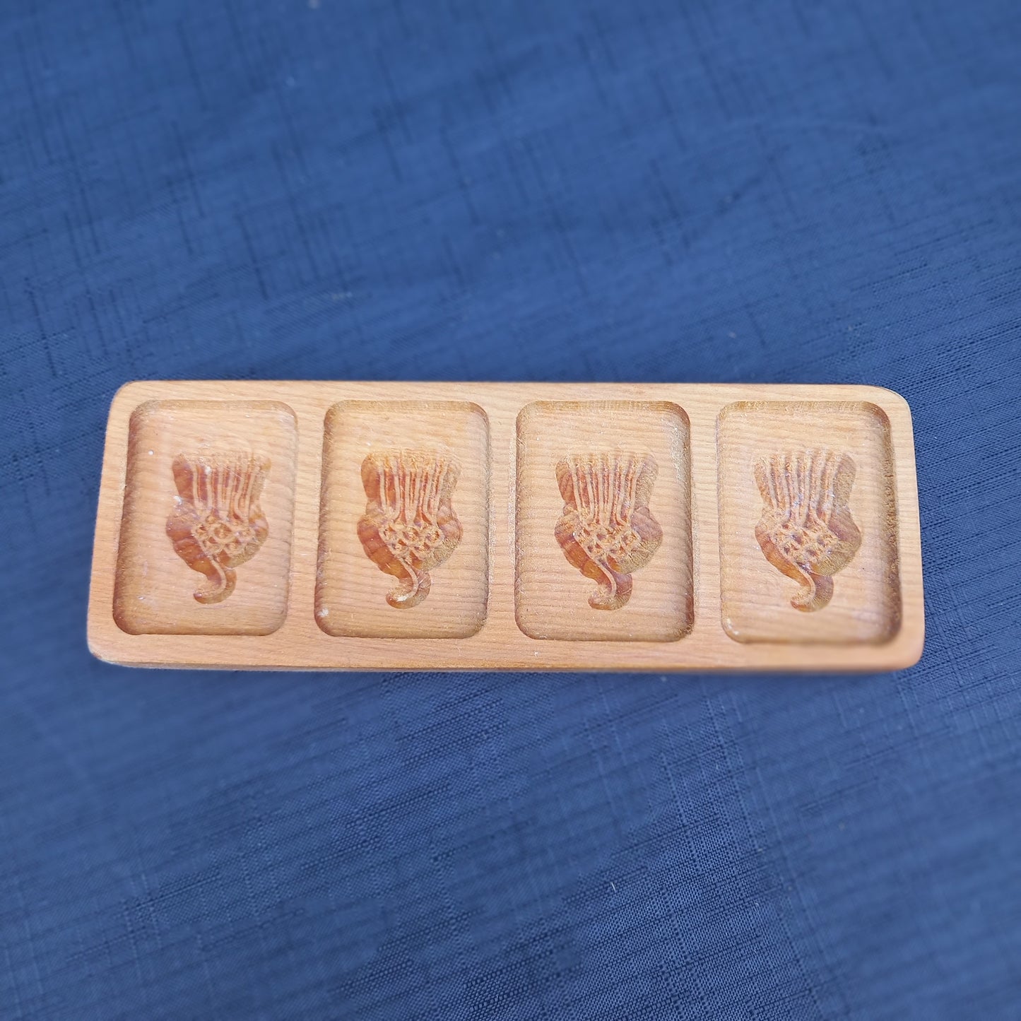 Vintage Wooden Shortbread Mould – Rectangular Thistle Design-Vintage Kitchenware / Baking Mould-Tilbrook and Co
