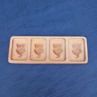 Vintage Wooden Shortbread Mould – Rectangular Thistle Design-Vintage Kitchenware / Baking Mould-Tilbrook and Co