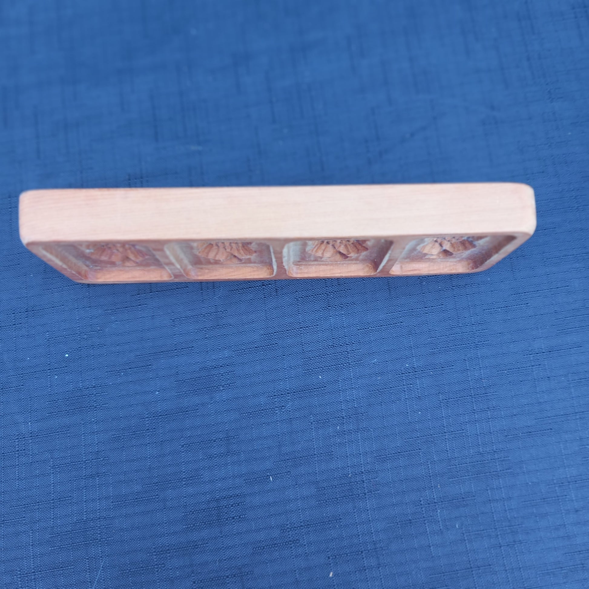 Vintage Wooden Shortbread Mould – Rectangular Thistle Design-Vintage Kitchenware / Baking Mould-Tilbrook and Co