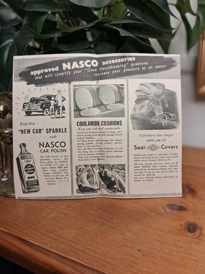 1950s General Motors-Holden’s Good Housekeeping in Your Car pamphlet issued by the Service Division part number 7375229.