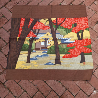 Masao Ido Giouji Temple Japanese Furoshiki Cloth – 100% Cotton-Furoshiki Cloth / Japanese Art Textile / Reusable Wrapping Cloth-Tilbrook and Co