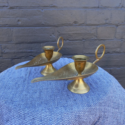 Brass Genie Candle Holder – Vintage Decorative Homeware-Vintage Brass Candle Holder / Decorative Home Décor-Tilbrook and Co