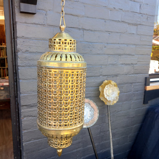 Brass Turkish Style Hanging Lamp – Vintage Bohemian Lighting-Vintage Hanging Lamp / Boho Lighting-Tilbrook and Co