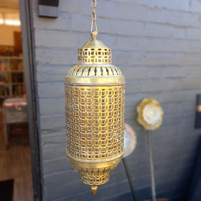 Brass Turkish Style Hanging Lamp – Vintage Bohemian Lighting-Vintage Hanging Lamp / Boho Lighting-Tilbrook and Co