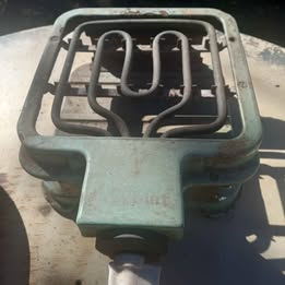 Old Green Enamel Hotpoint Electric Stove-Tilbrook and Co