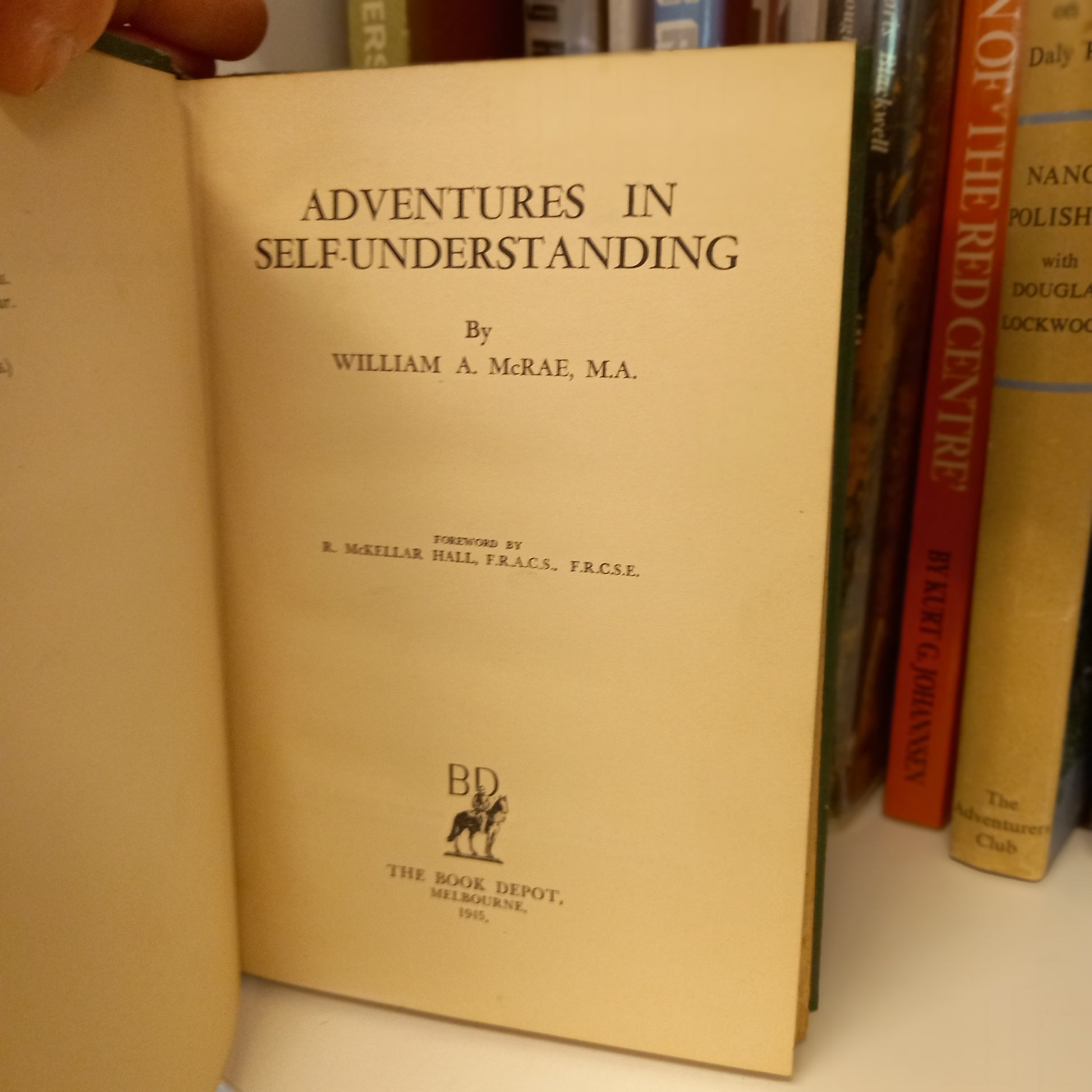 Adventures in self-understanding by William A. McRae-Books-Tilbrook and Co