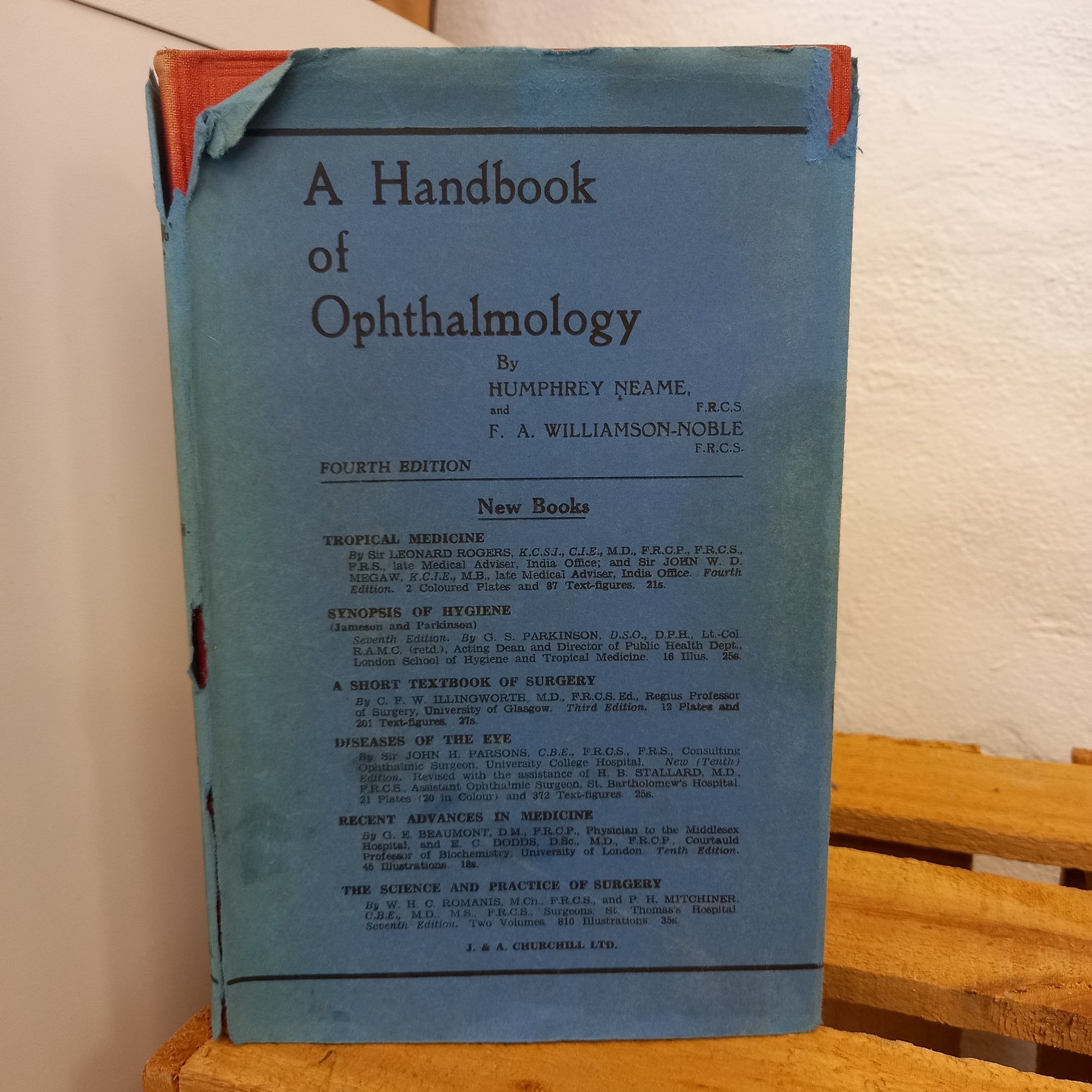 A Handbook of Ophthalmology by Humphrey Neame & F. A. Williamson-Noble (1942, Hardcover)-Book – Medical Textbook / Vintage Ophthalmology Reference-Tilbrook and Co