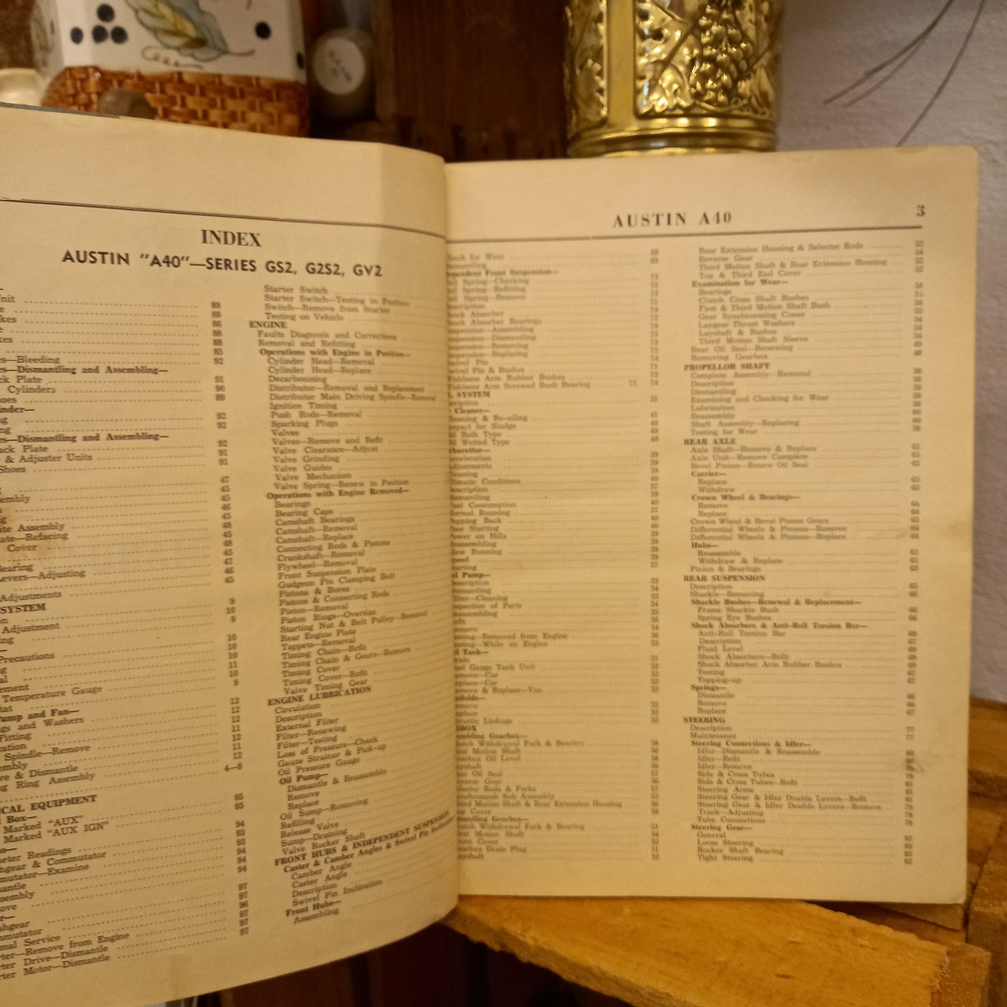 Austin A40 Series GS2, G2S2, GV2 Workshop Manual (1949)-Vintage Automotive Workshop Manual / Technical Reference-Tilbrook and Co