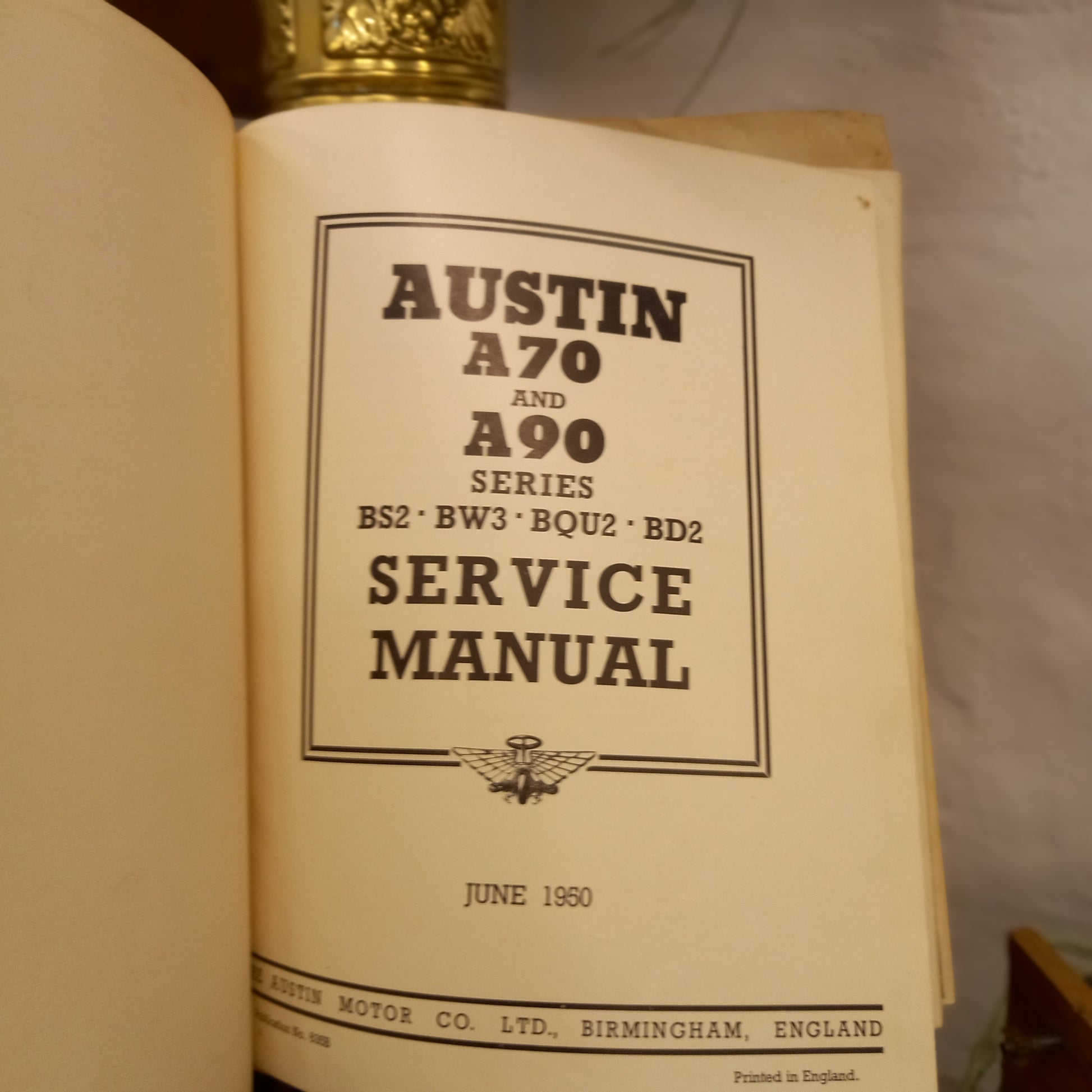 Austin A70 & A90 Series Service Manual – BS2, BW3, BQU2, BD2 (June 1950)-Vintage Automotive Workshop Manual-Tilbrook and Co