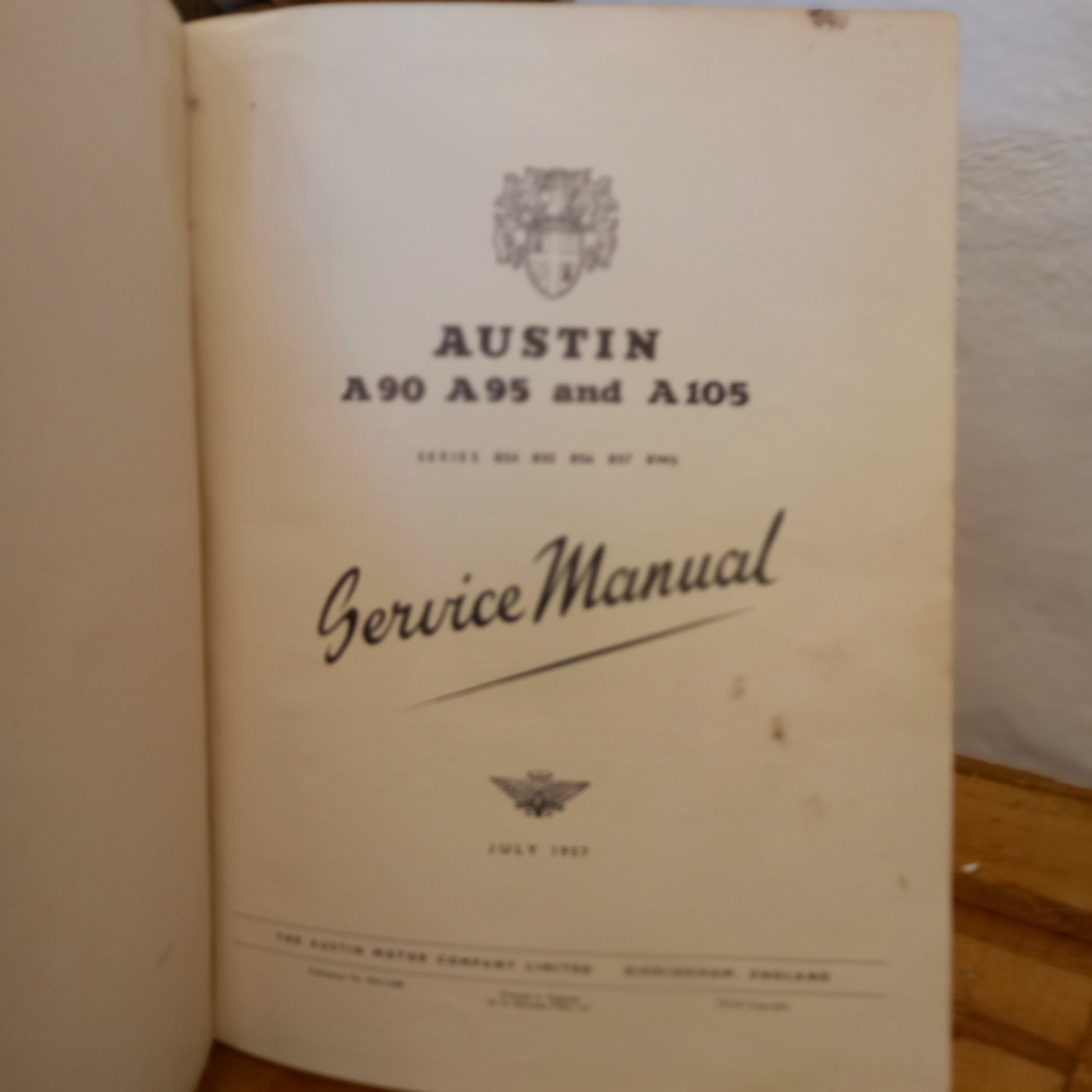 The Austin A90, A95 and A105 Series BS4, BS5, BS6, BS7, BS8, BW6 – Workshop Manual (1957)-Vintage Automotive Workshop Manual / Technical Reference-Tilbrook and Co