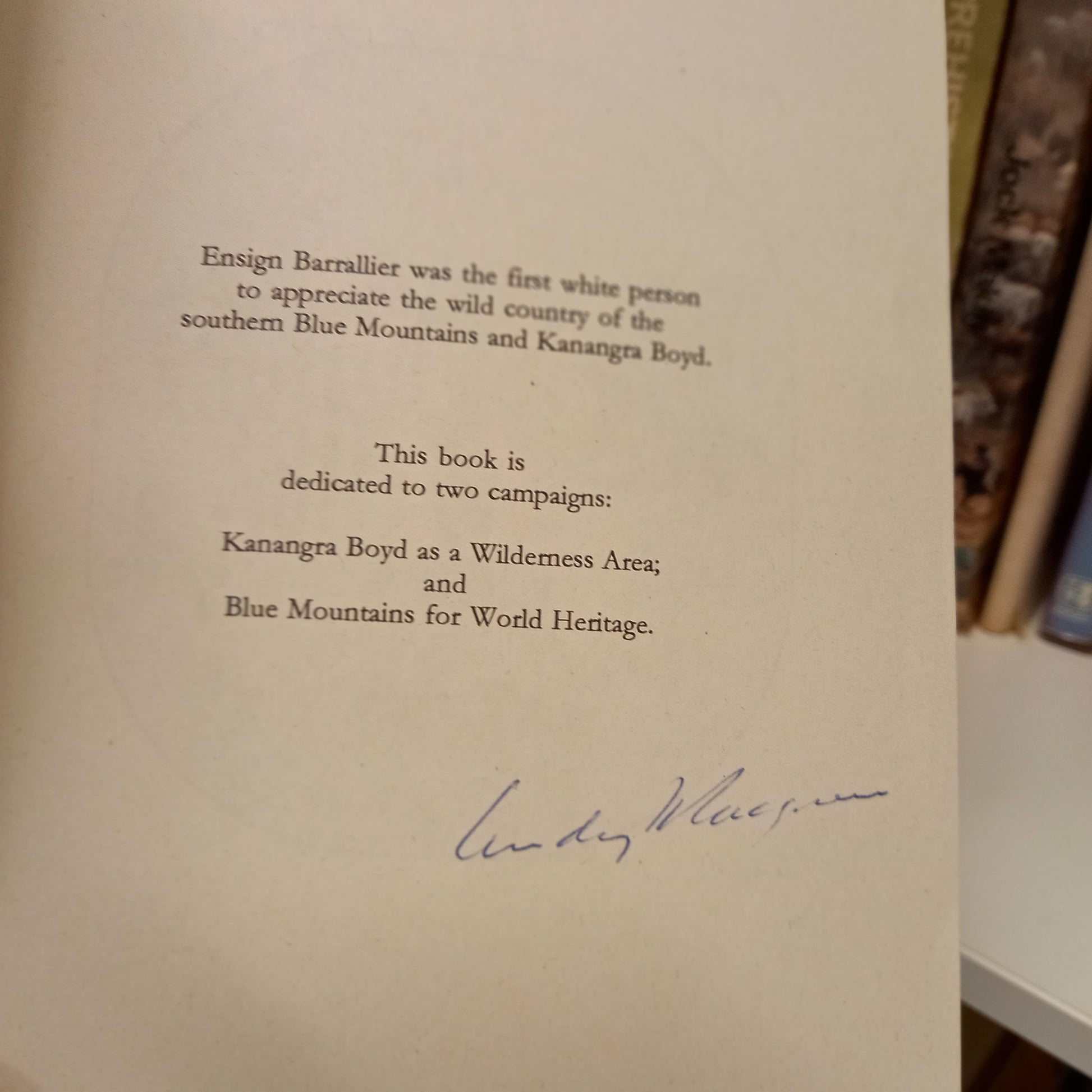 Blue Mountains to Bridgetown – The Life and Journeys of Barrallier by Andy Macqueen (1993) [Signed Copy]-Book - Australian Exploration & Biography-Tilbrook and Co