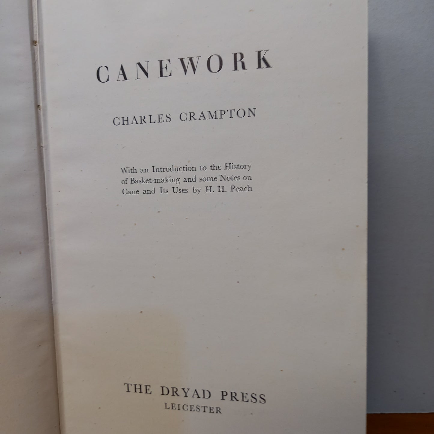 Canework by Charles Crampton-Book-Tilbrook and Co