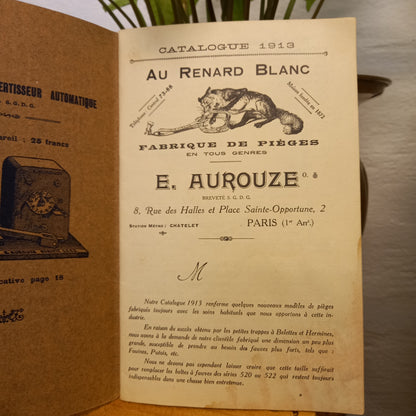 Catalogue 1913. Au Renard Blanc, fabrique de pièges en tous genres-Ephemera-Tilbrook and Co