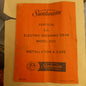 Sunbeam Vertical A.C Electric Shearing Gear Model SGV Installation and Care Manual-Book-Tilbrook and Co