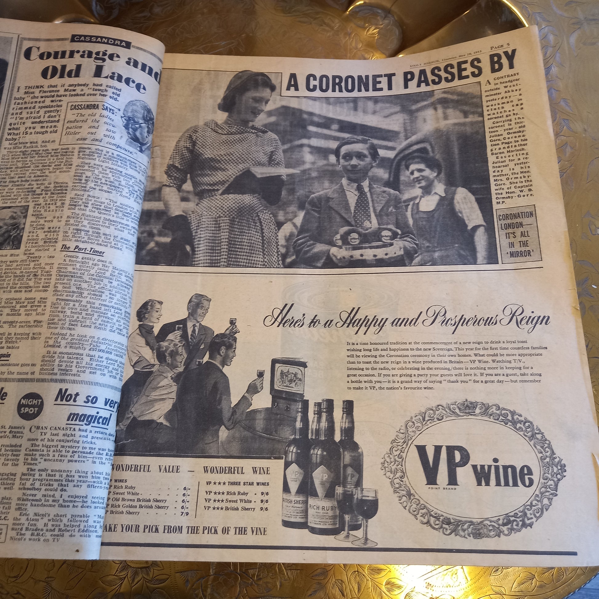 Daily Mirror May 28 1953 No 14, 407 - The Toast is 'The Queen'-Ephemera-Tilbrook and Co