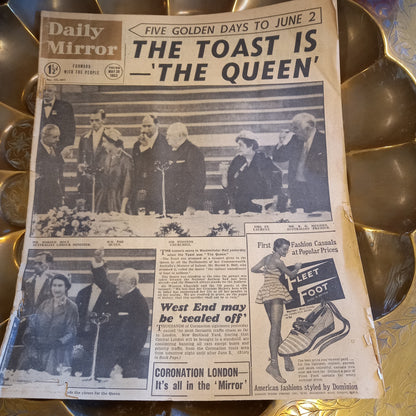 Daily Mirror May 28 1953 No 14, 407 - The Toast is 'The Queen'-Ephemera-Tilbrook and Co